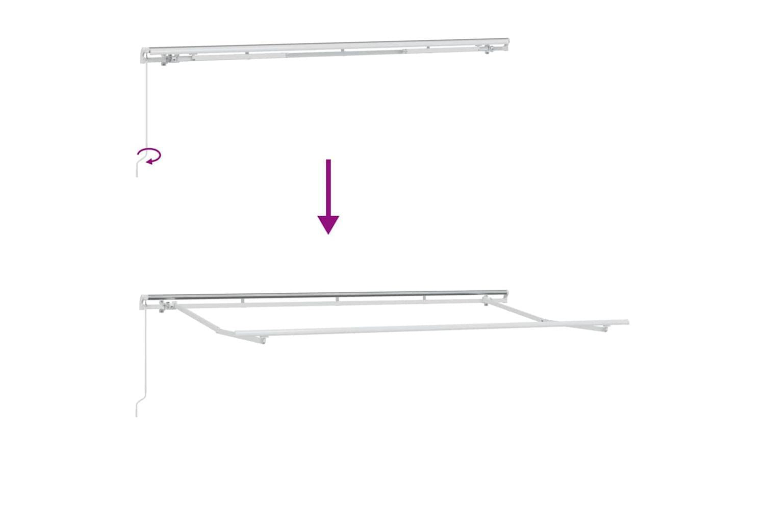 Vidaxl Retractable Awning Anthracite And White 400 X 200 Cm-9