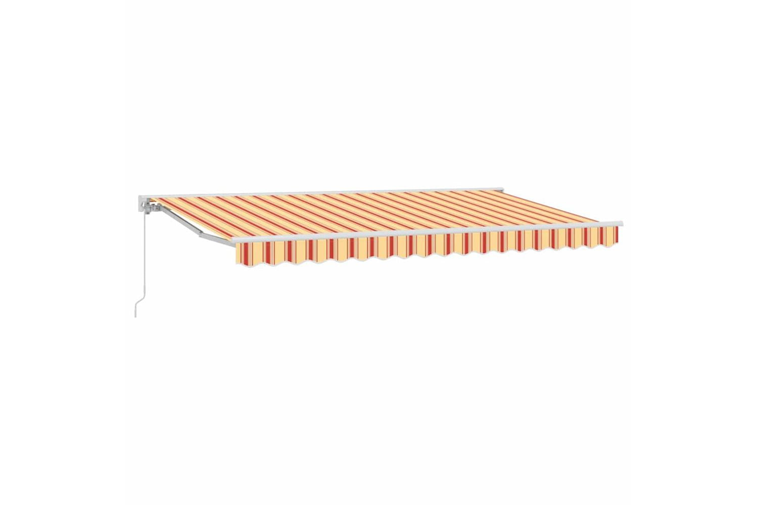 Vidaxl Retractable Awning Manual Multicolour Stripe 400x200 Cm Fabric-2