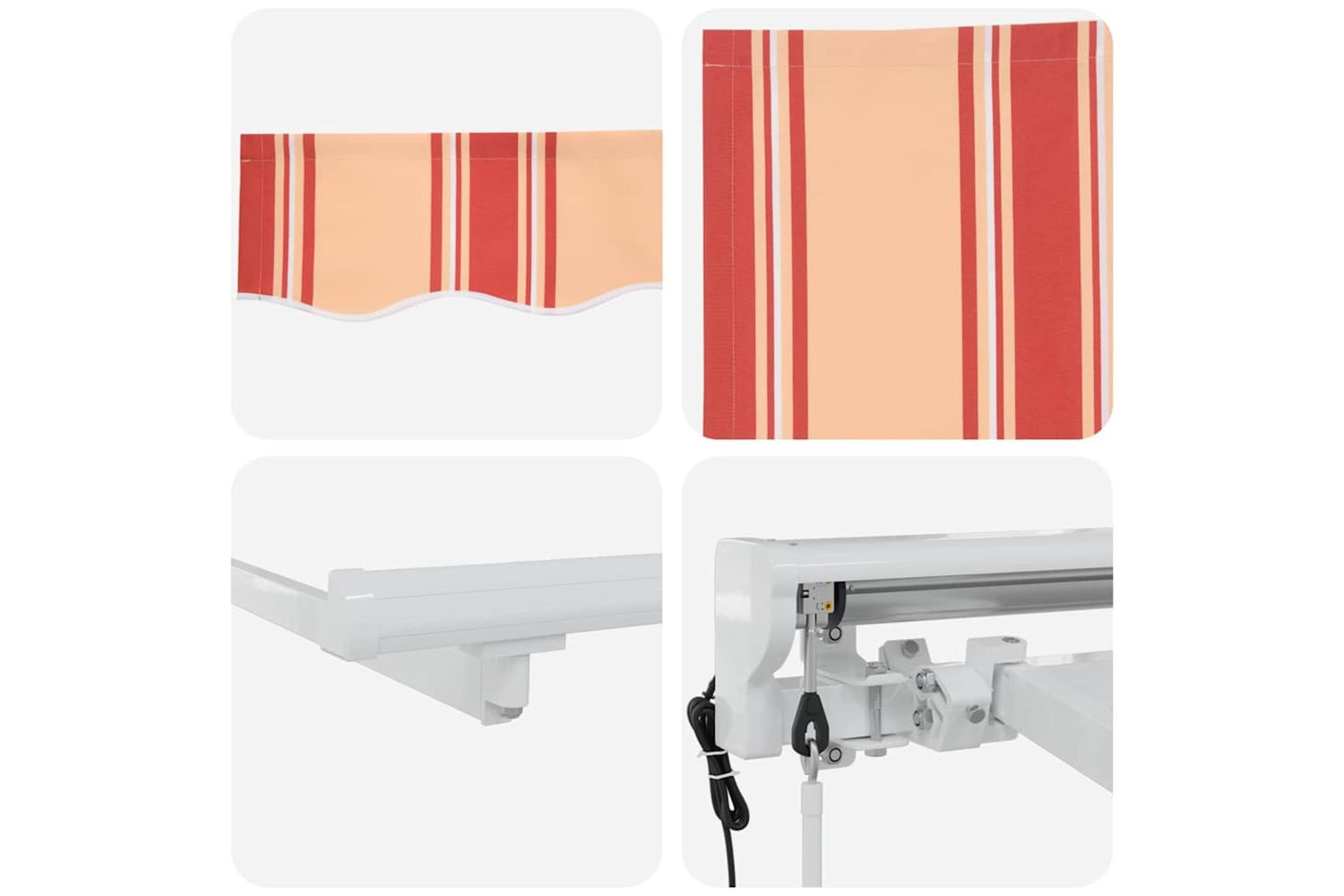 Vidaxl Retractable Awning Multicolour Stripe 400x200 Cm Fabric-8