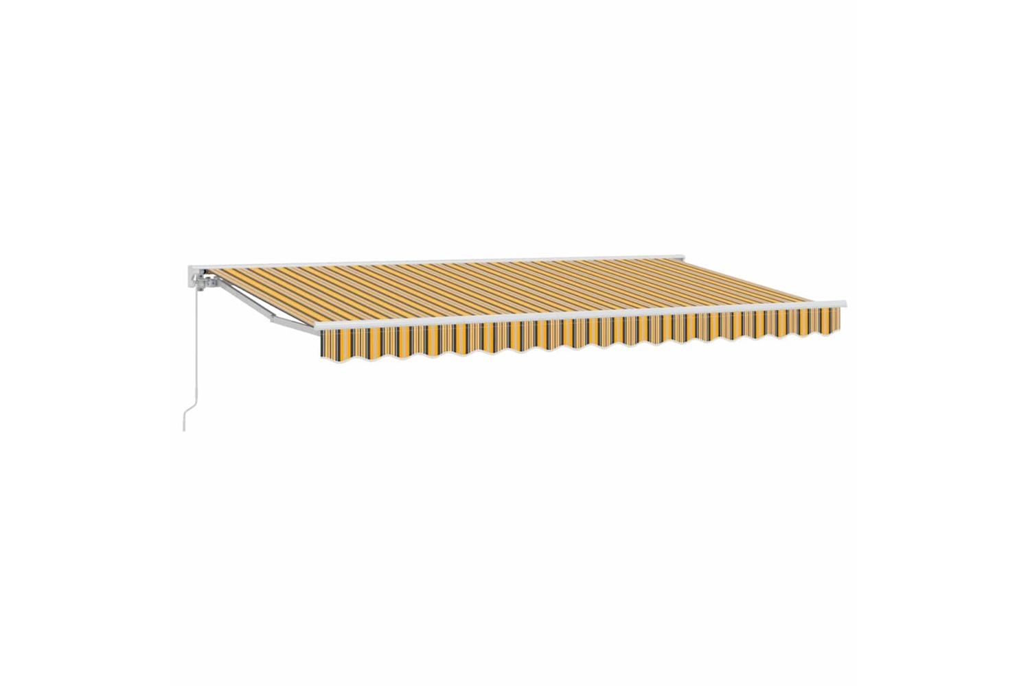 Vidaxl Retractable Awning Manual Multicolour Stripe 400x200 Cm Fabric-2