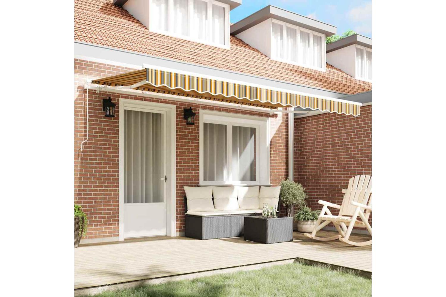 Vidaxl Retractable Awning Multicolour 400 X 200 Cm-3