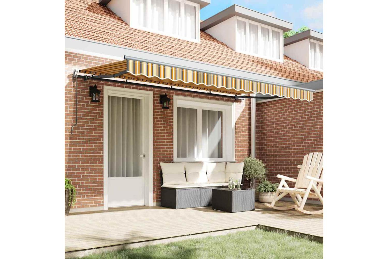 Vidaxl Retractable Awning Multicolour 400 X 200 Cm-3