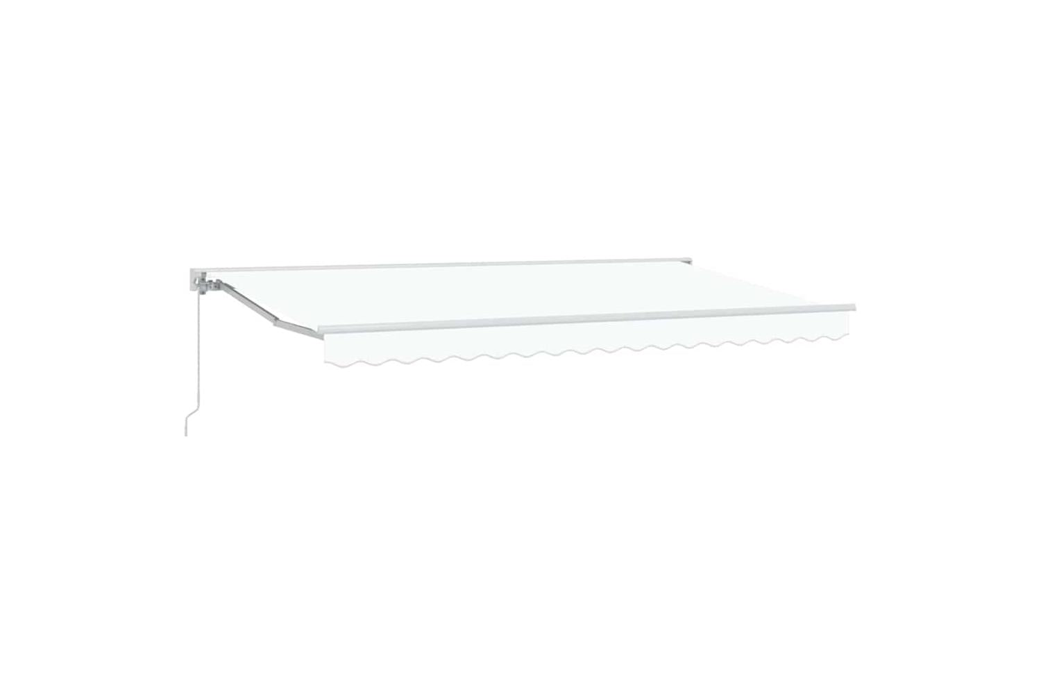 Vidaxl Retractable Awning Manual White 400x200 Cm Fabric