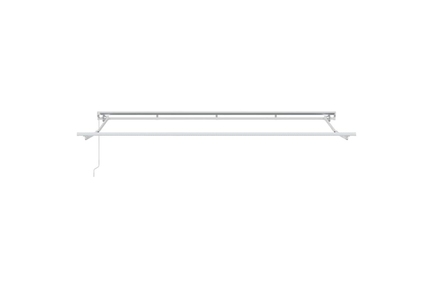 Vidaxl Retractable Awning Manual White 400x200 Cm Fabric-7