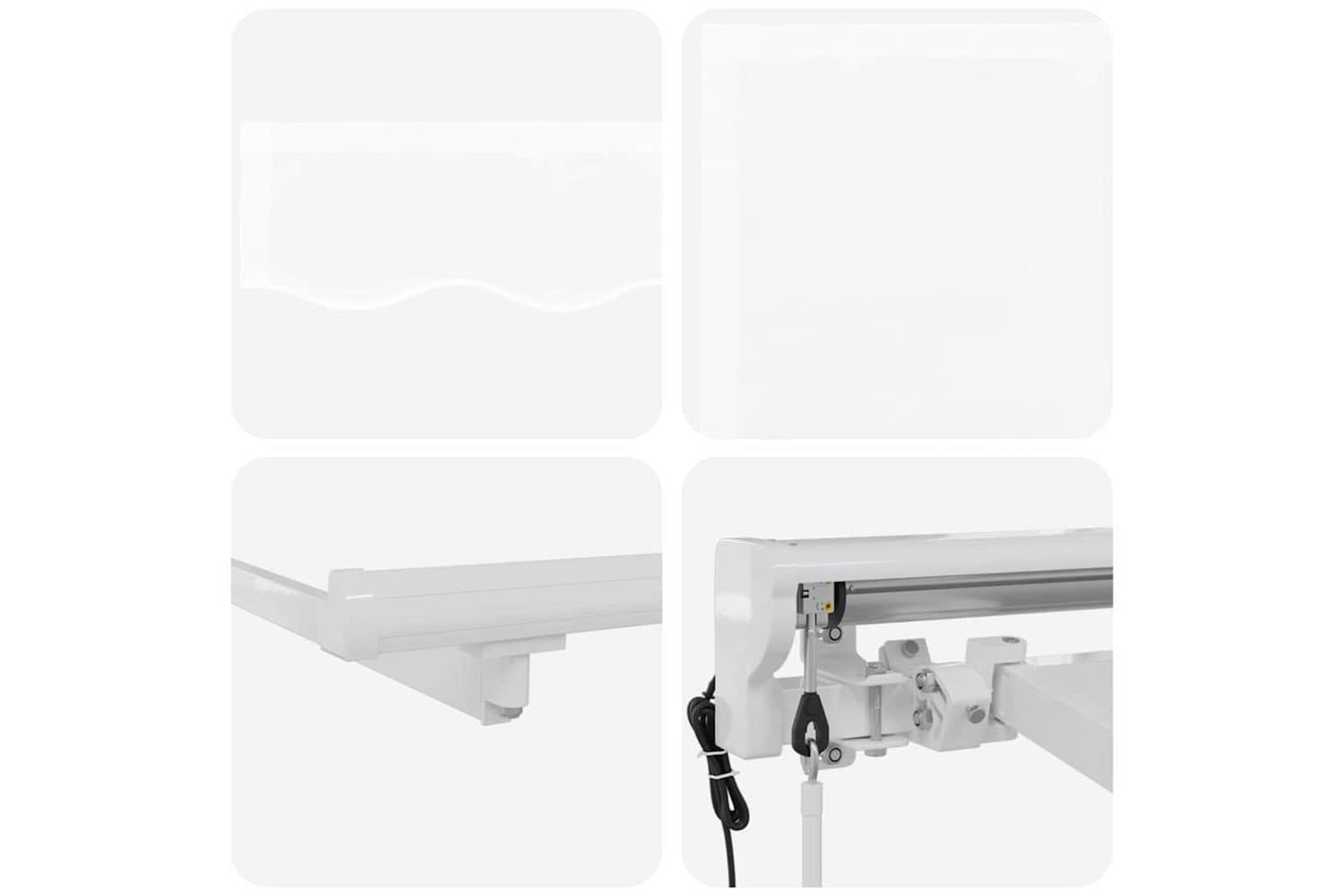 Vidaxl Retractable Awning White 400x200 Cm Fabric-8