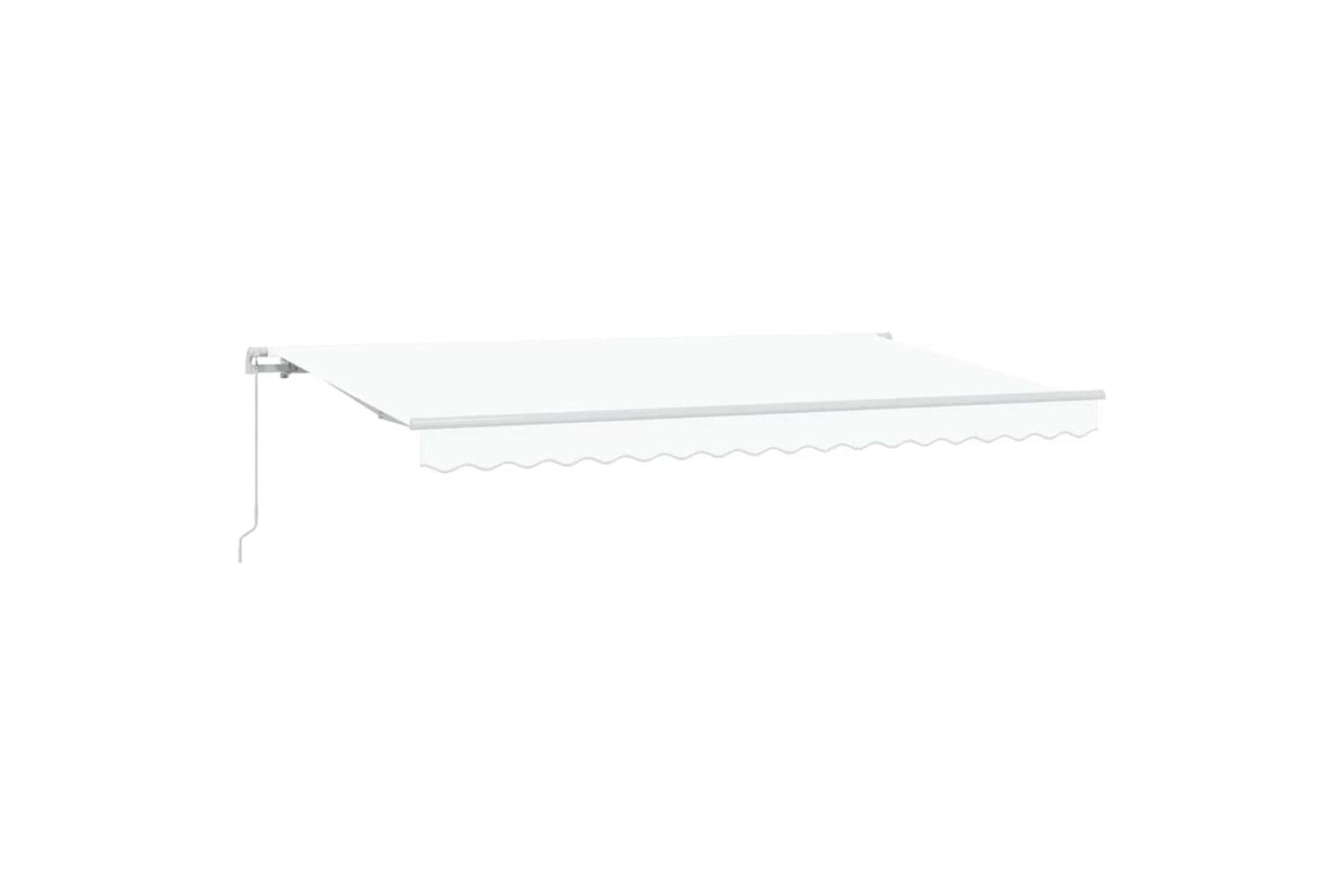 Vidaxl Retractable Awning White 400 X 200 Cm Polyester And Aluminium-2
