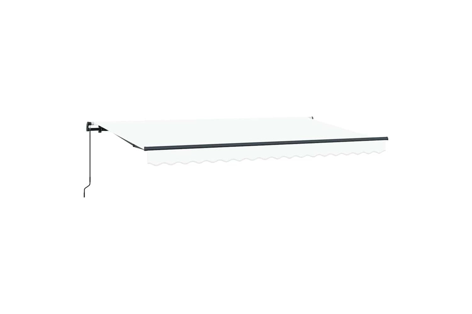 Vidaxl Retractable Awning White 400 X 200 Cm Polyester And Aluminium-5