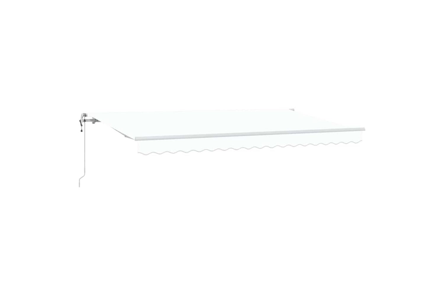 Vidaxl Retractable Awning White 400 X 200 Cm Polyester And Aluminium-2