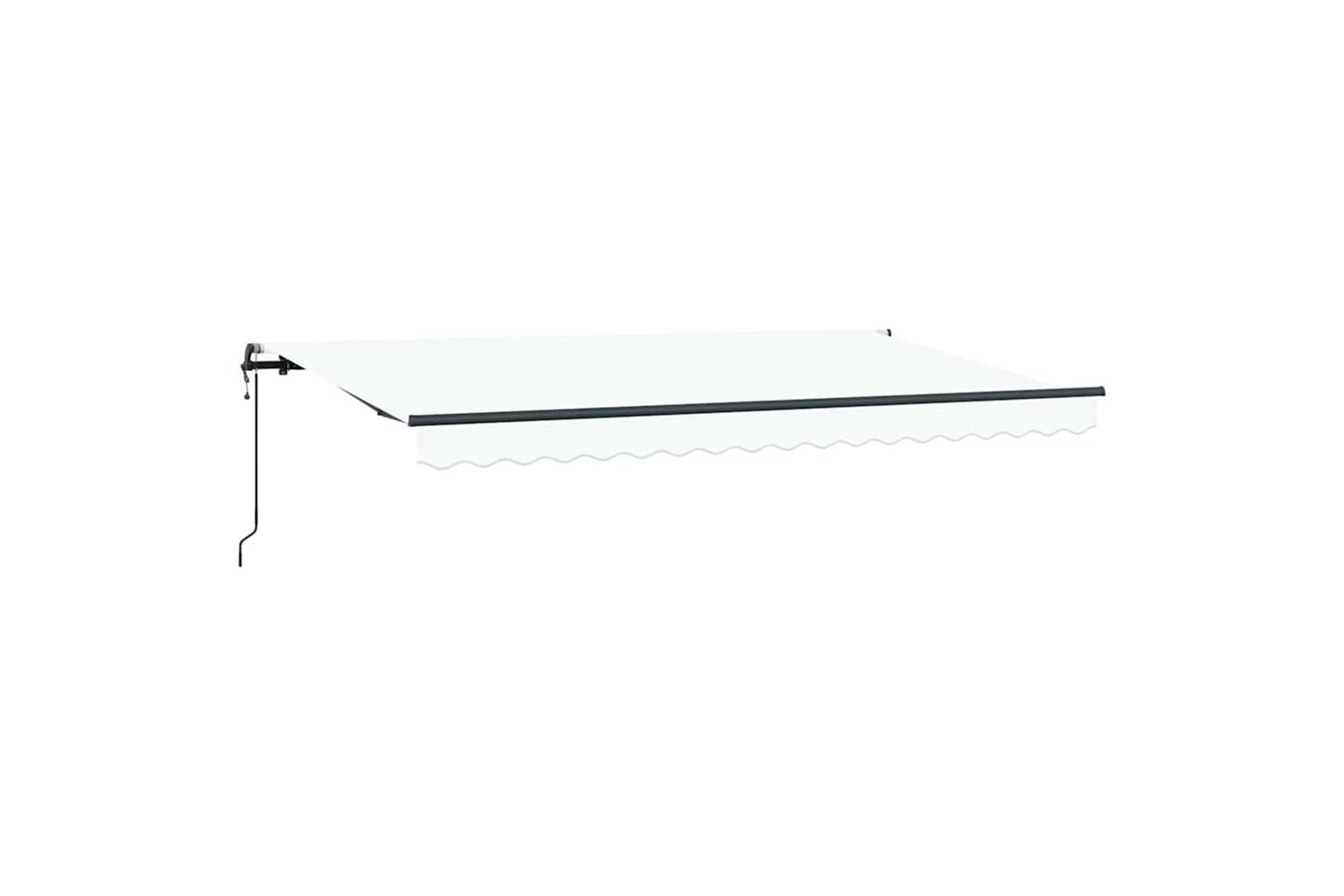 Vidaxl Retractable Awning White 400 X 200 Cm Polyester And Aluminium-2