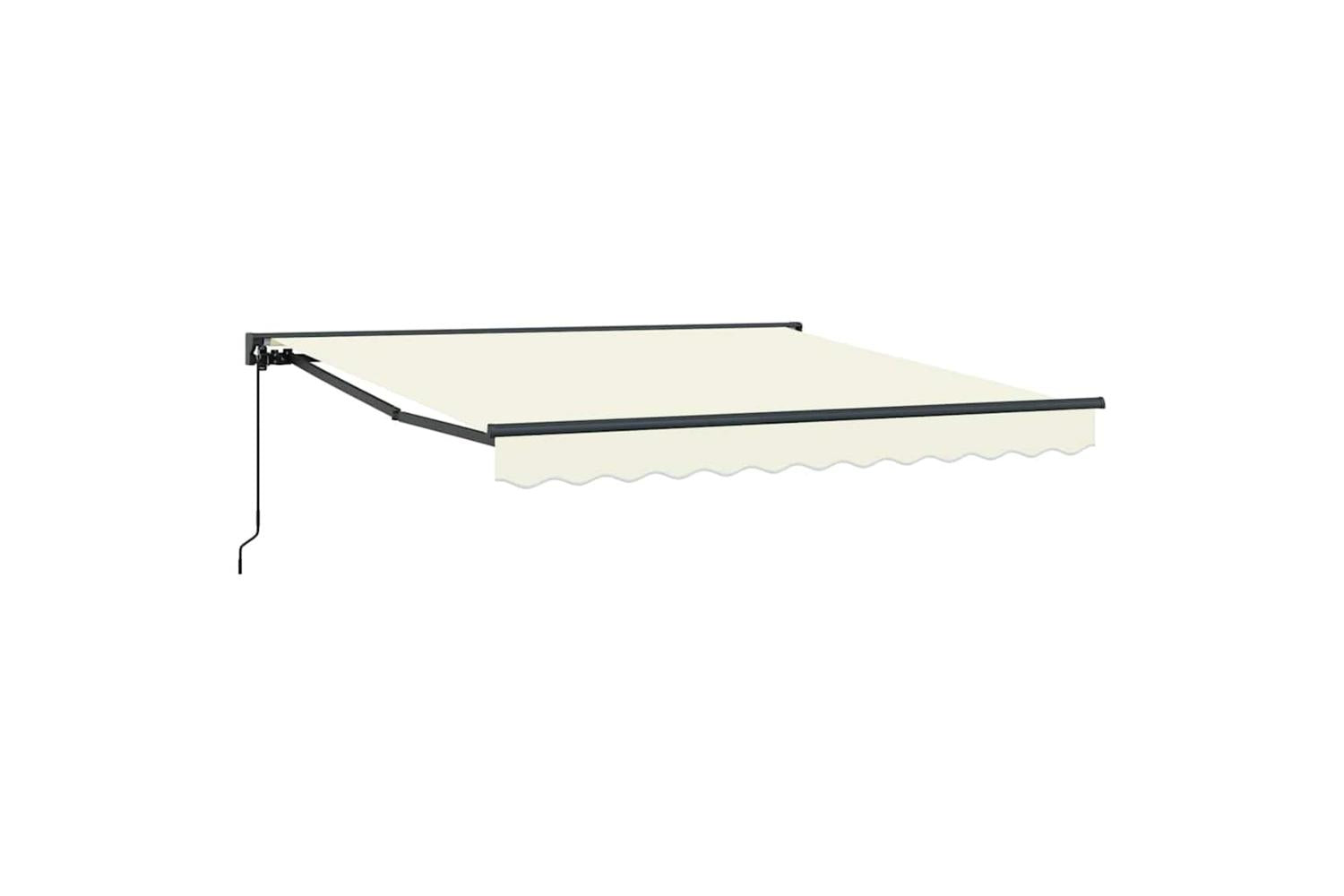 Vidaxl Retractable Awning Manual Cream 300x250 Cm Fabric-2