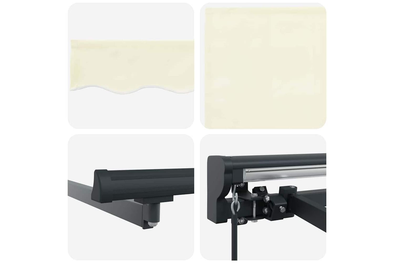 Vidaxl Retractable Awning Manual Cream 300x250 Cm Fabric-8