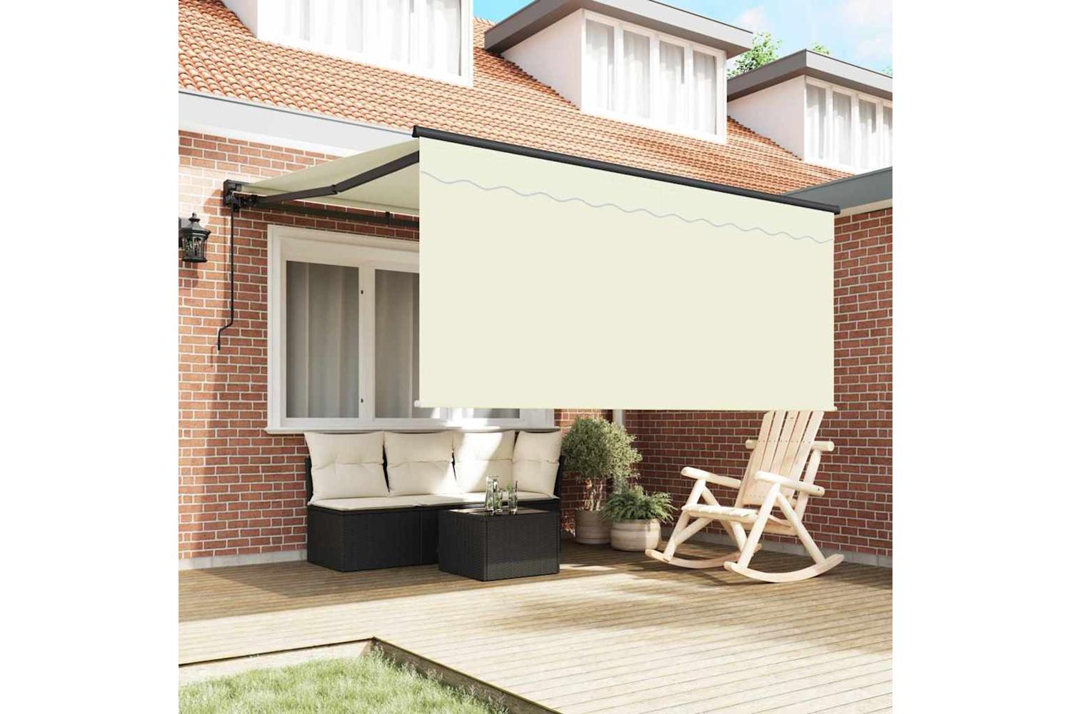 Vidaxl Retractable Awning Cream 300 X 250 Cm Fabric-3