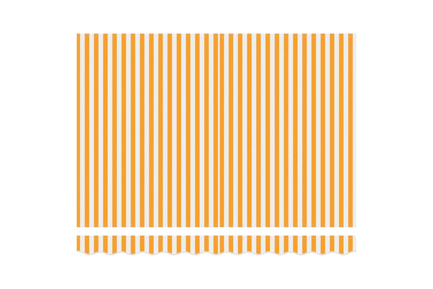 Vidaxl Retractable Awning Yellow And White 300x250 Cm Fabric-6