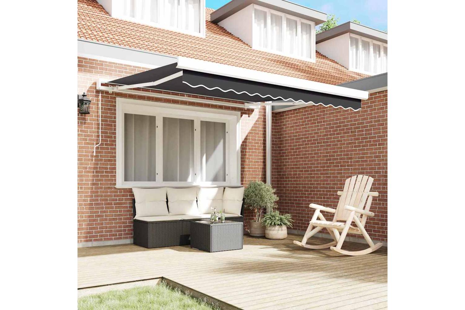 Vidaxl Retractable Awning Anthracite 300 X 250 Cm Fabric And Metal-3