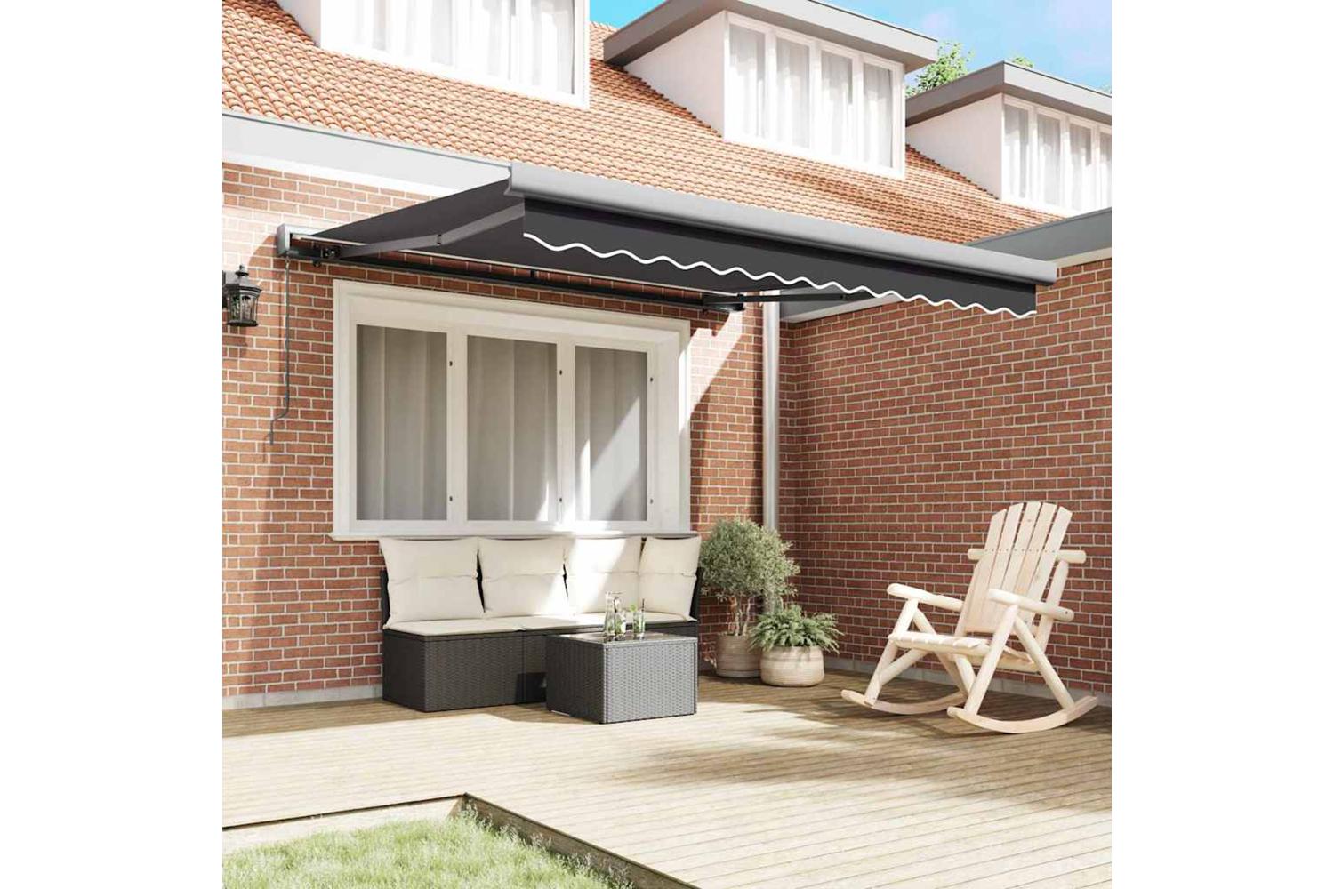 Vidaxl Retractable Awning Anthracite 300 X 250 Cm Fabric And Metal-3