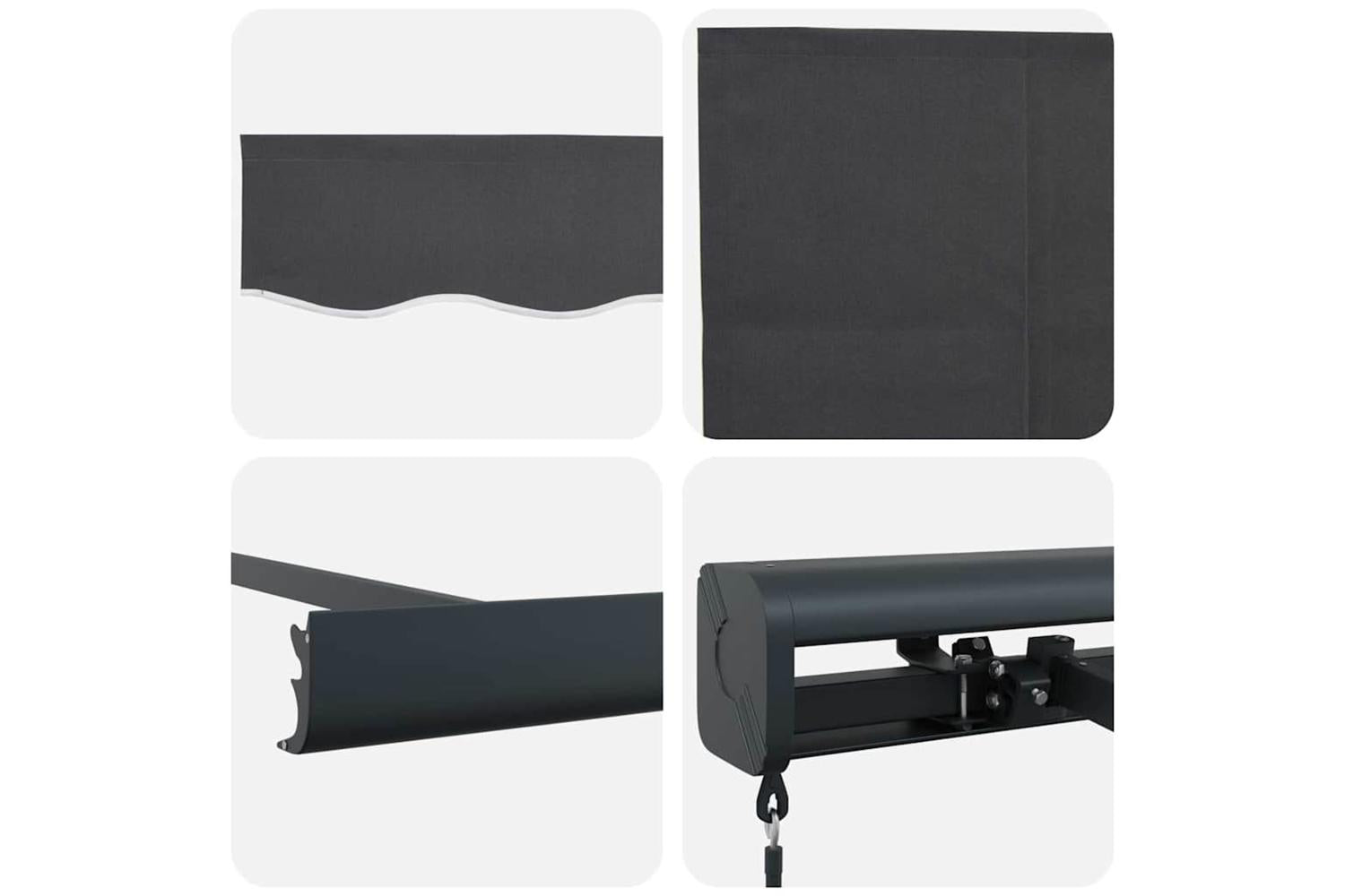 Vidaxl Retractable Awning Anthracite 300 X 250 Cm Fabric And Metal-8