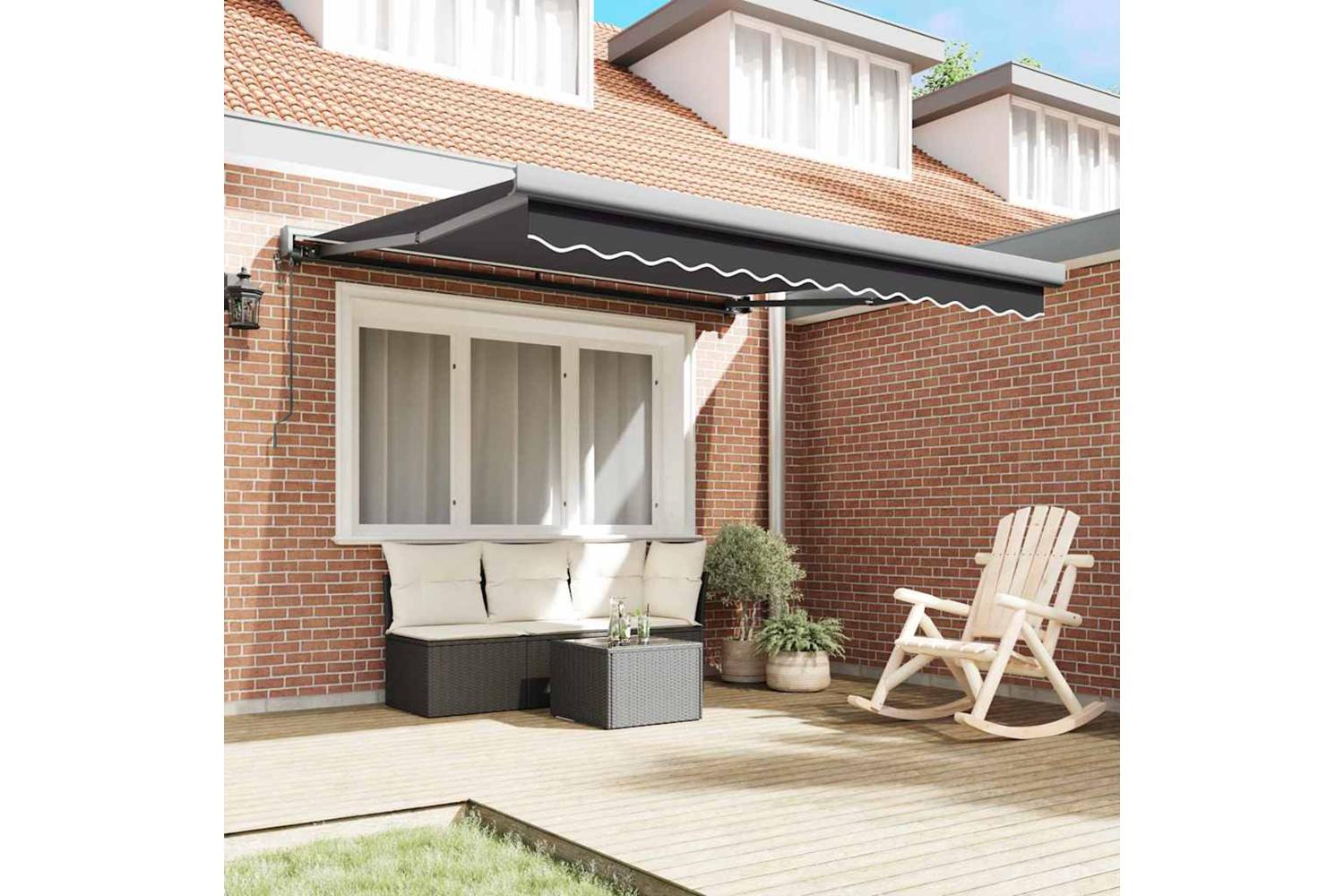Vidaxl Retractable Awning Anthracite 300 X 250 Cm Fabric And Metal-3