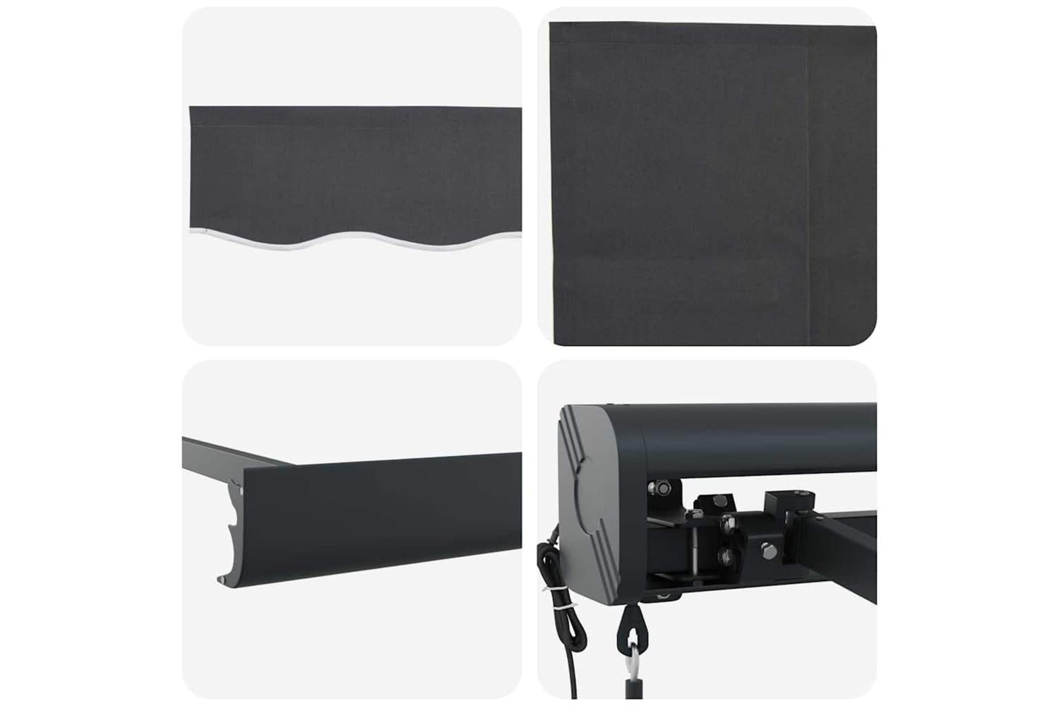 Vidaxl Retractable Awning Anthracite 300 X 250 Cm Fabric And Metal-8