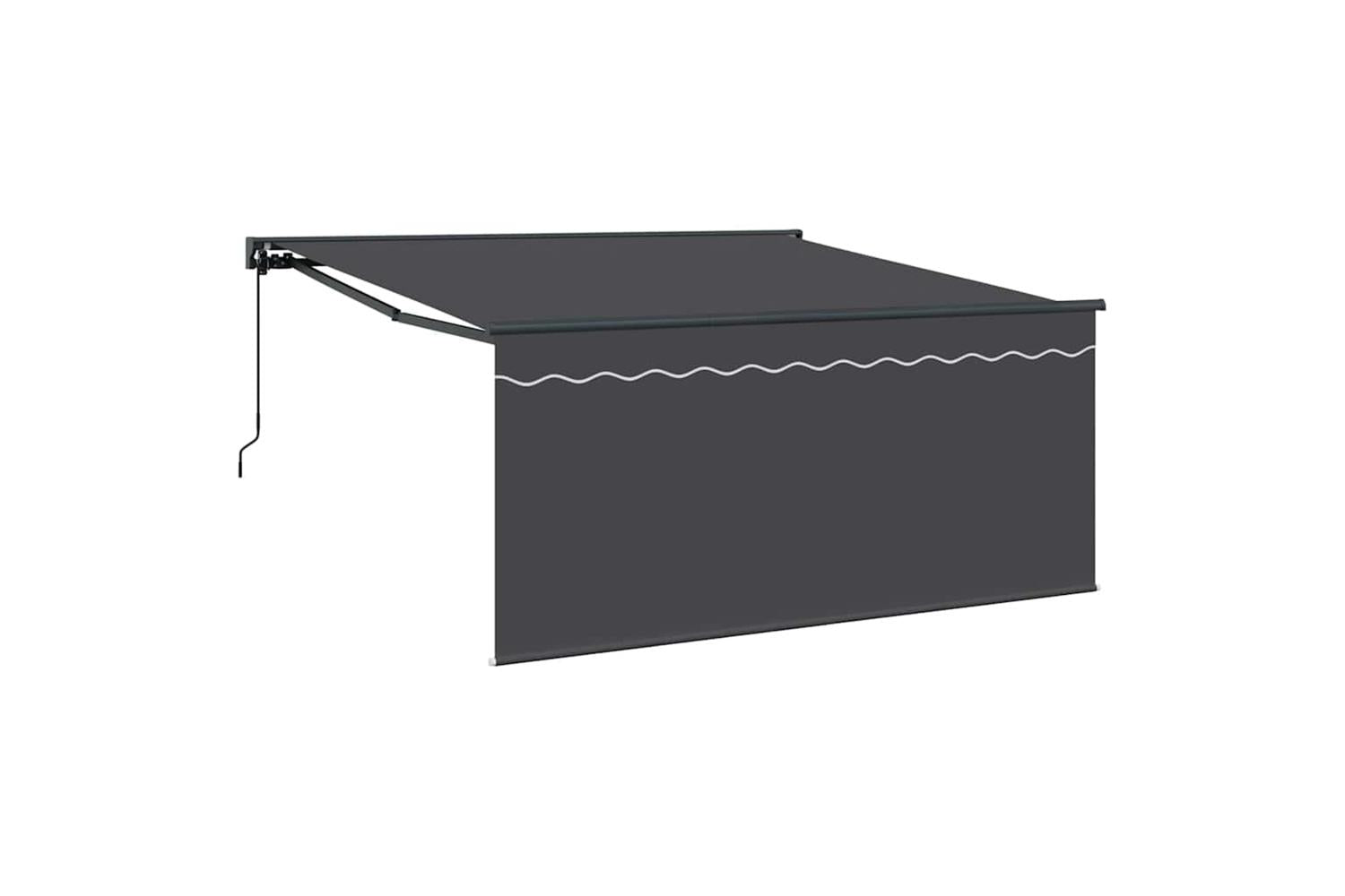 Vidaxl Retractable Awning Manual Grey And Anthracite 300 X 250 Cm-2