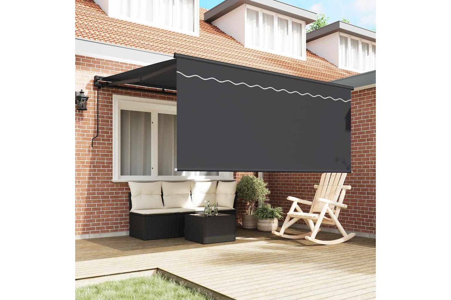 Vidaxl Retractable Awning Manual Grey And Anthracite 300 X 250 Cm-3