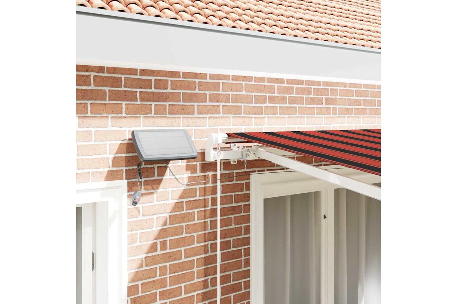 Vidaxl Retractable Awning With Orange And Brown 300 X 250 Cm Fabric-4