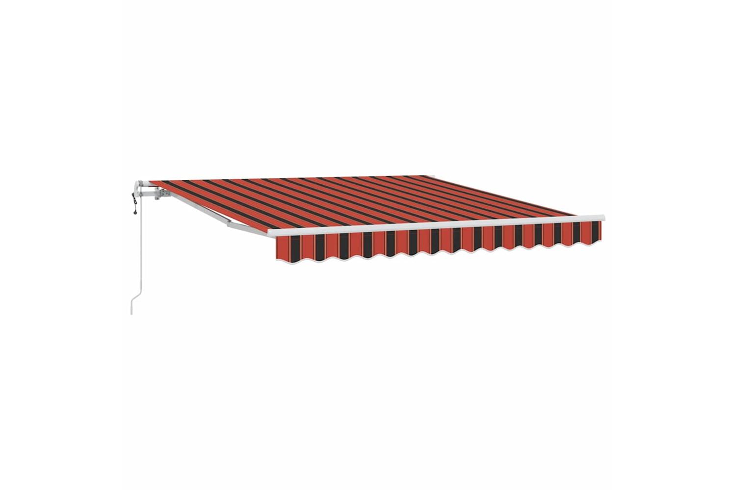 Vidaxl Retractable Awning 300 X 250 Cm Orange And Brown-2