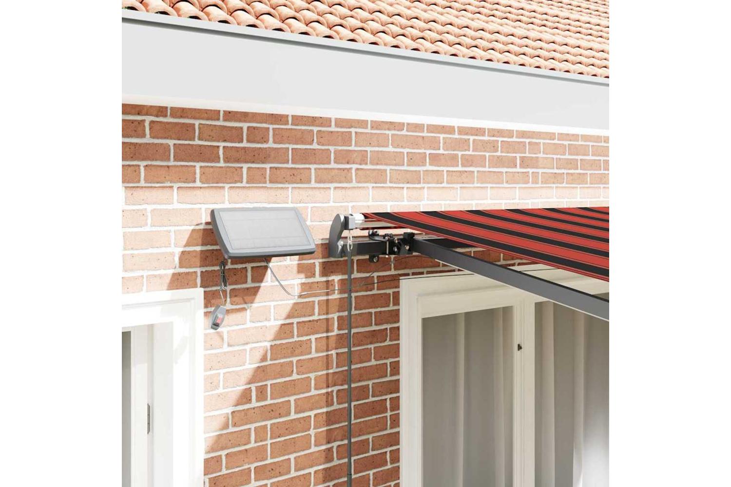 Vidaxl Retractable Awning Manual Orange And Brown 300 X 250 Cm Fabric-4