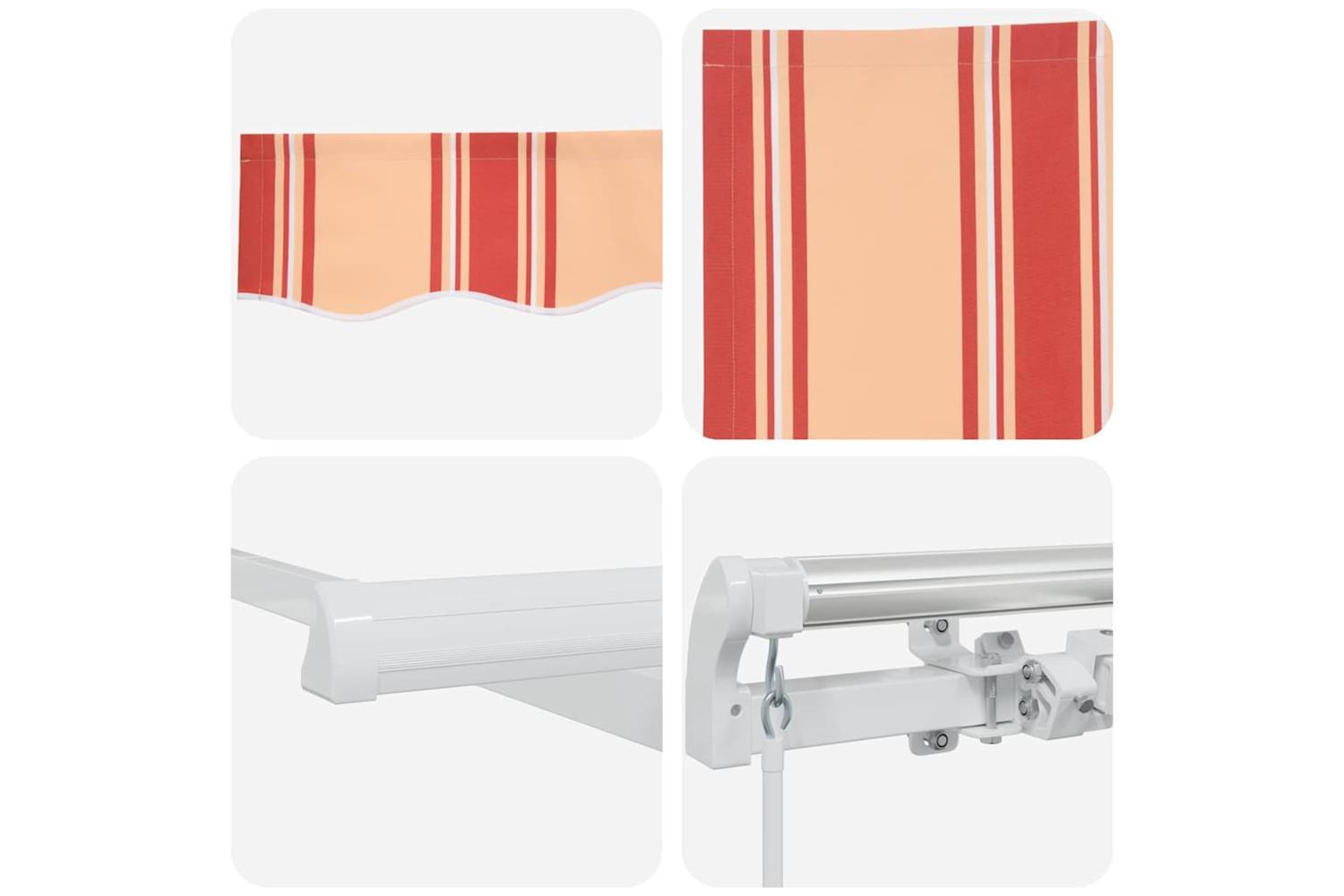Vidaxl Retractable Awning Retractable Yellow And Orange 300 X 250 Cm-8