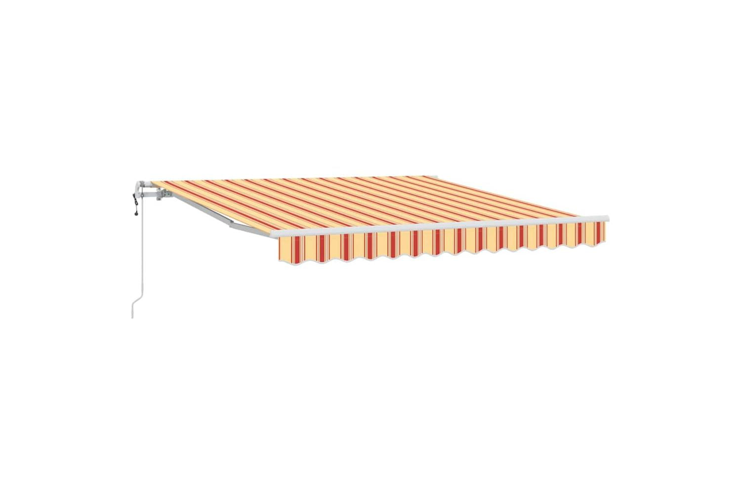Vidaxl Retractable Awning 300 X 250 Cm Yellow And Orange-2