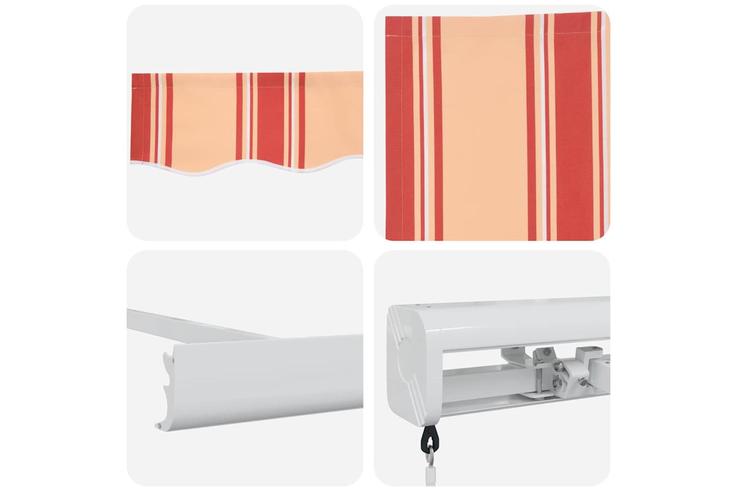 Vidaxl Retractable Awning Yellow And Orange 300 X 250 Cm-8