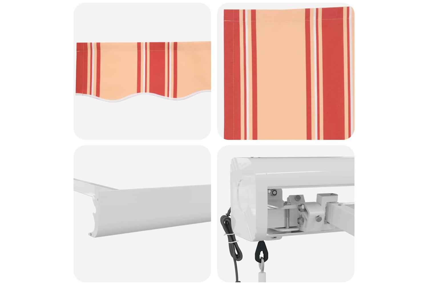 Vidaxl Retractable Awning Manual Yellow And Orange 300 X 250 Cm-8