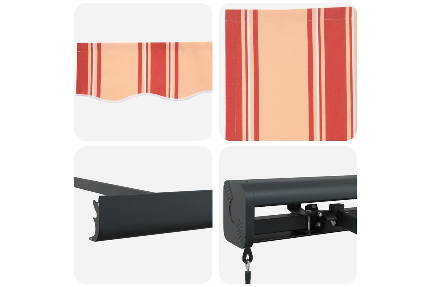 Vidaxl Retractable Awning Yellow And Orange 300 X 250 Cm-8