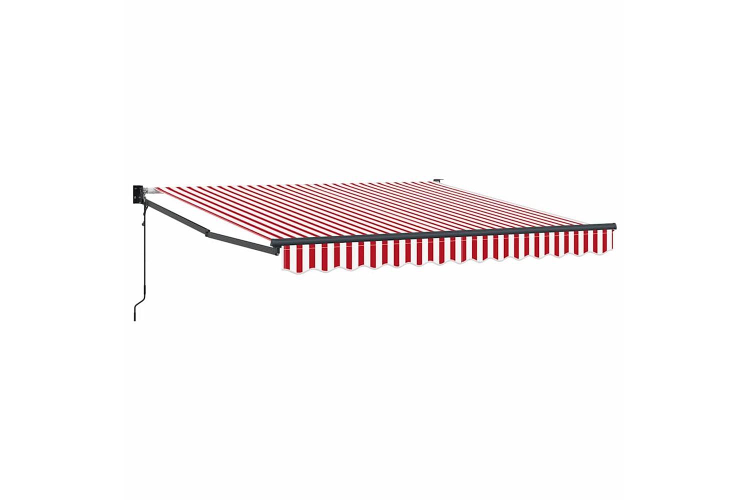 Vidaxl Retractable Awning Red And White 300 X 250 Cm Polyester Metal