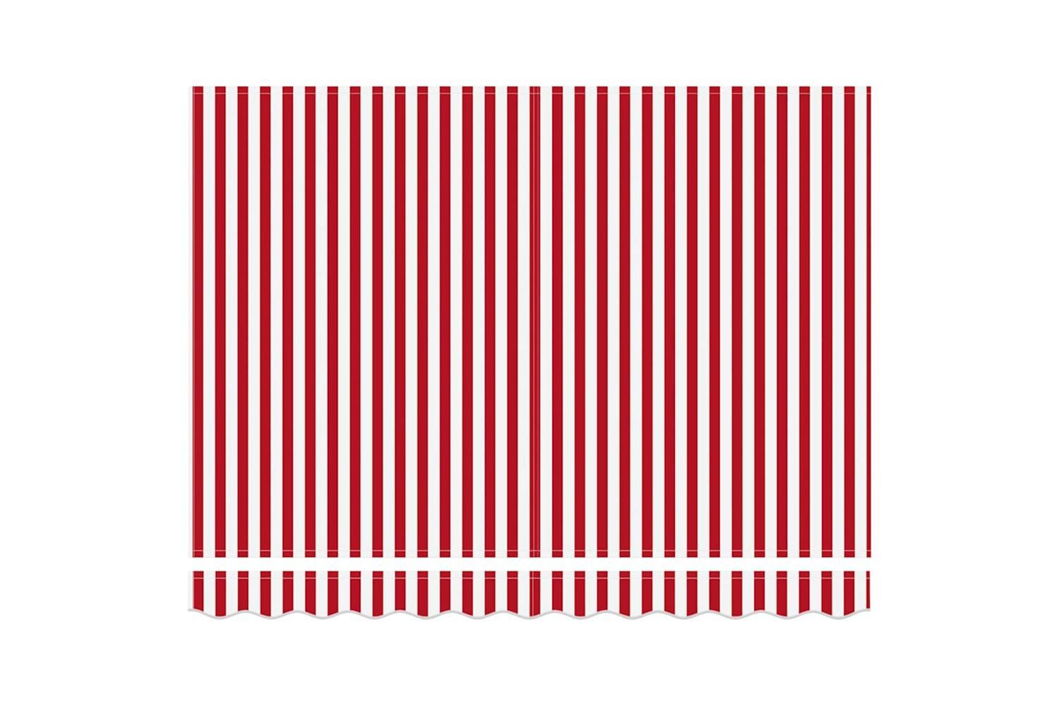 Vidaxl Retractable Awning Red And White 300 X 250 Cm Polyester Metal-6
