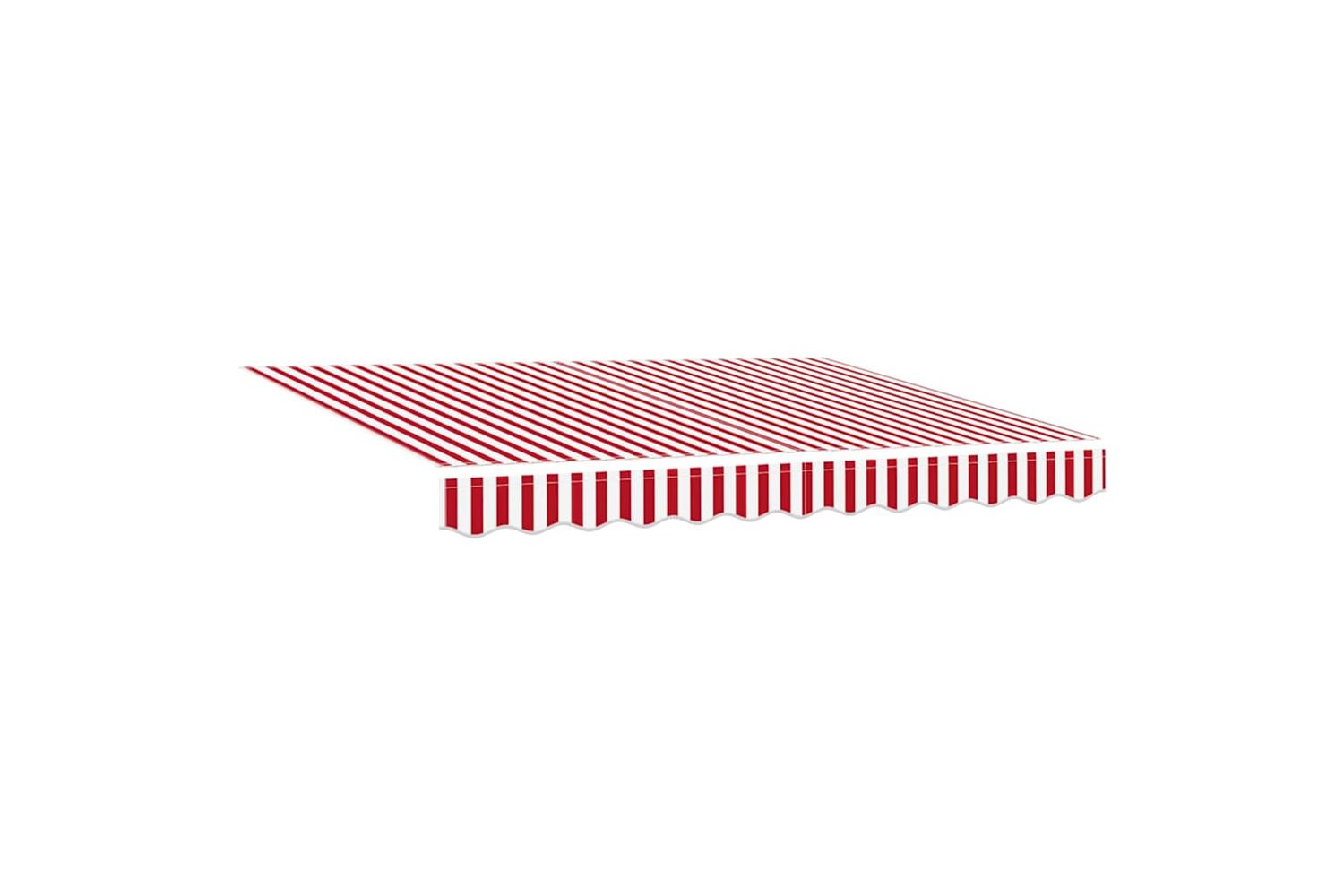 Vidaxl Retractable Awning Red And White Stripe 300x250 Cm Fabric-4