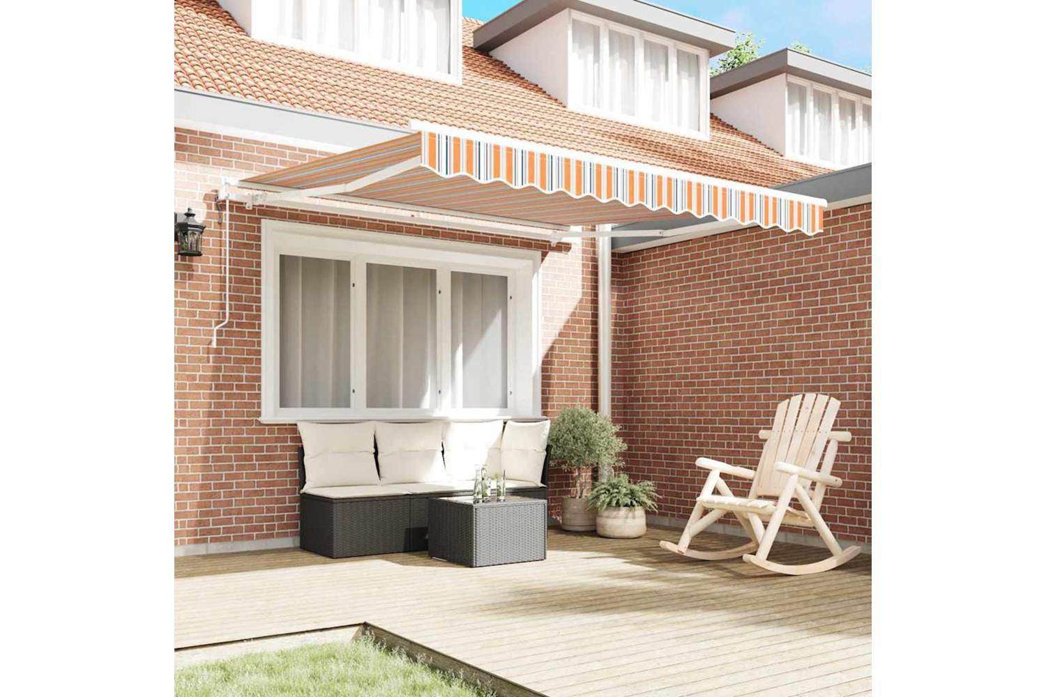 Vidaxl Retractable Awning 300 X 250 Cm Multicolour-3