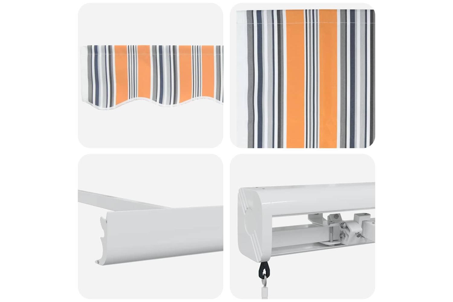 Vidaxl Retractable Awning Multicolour 300 X 250 Cm Fabric And Metal-8