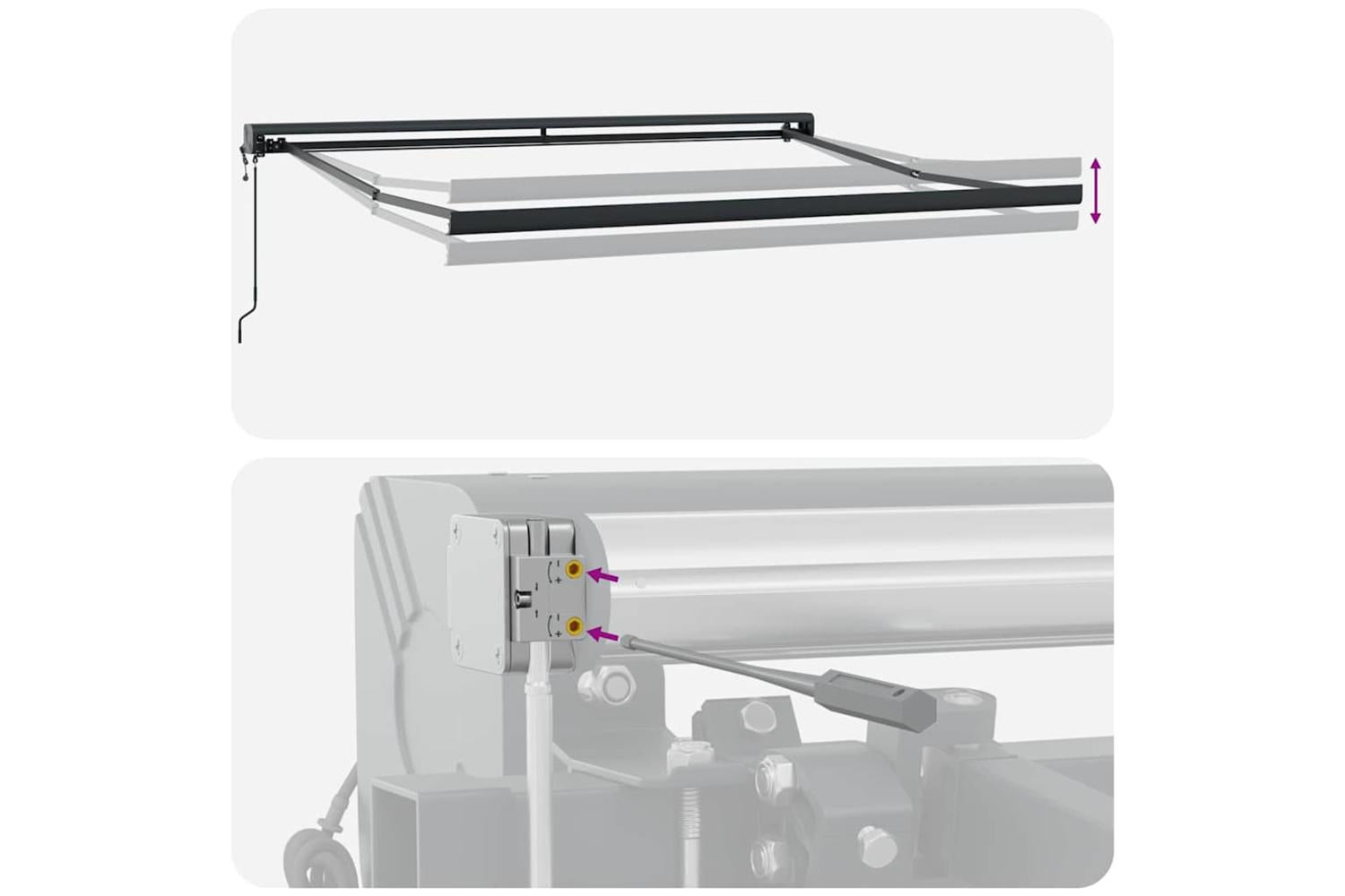 Vidaxl Retractable Awning Multicolour 300 X 250 Cm Fabric And Metal-10