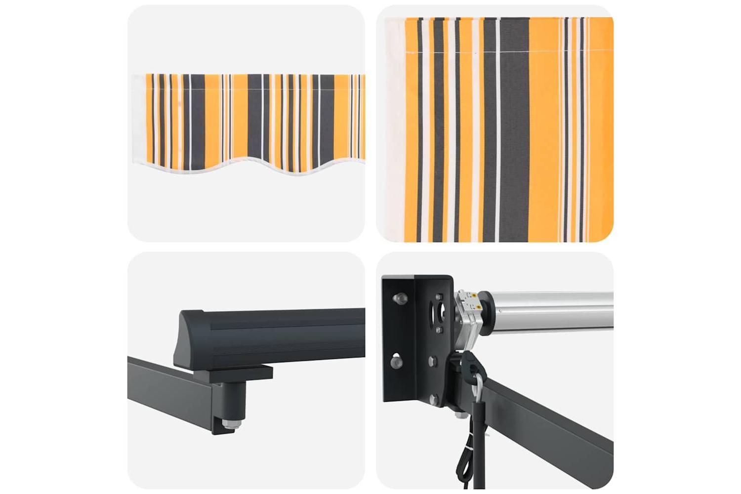 Vidaxl Retractable Awning Manual Multicolour 300x250 Cm Fabric-8