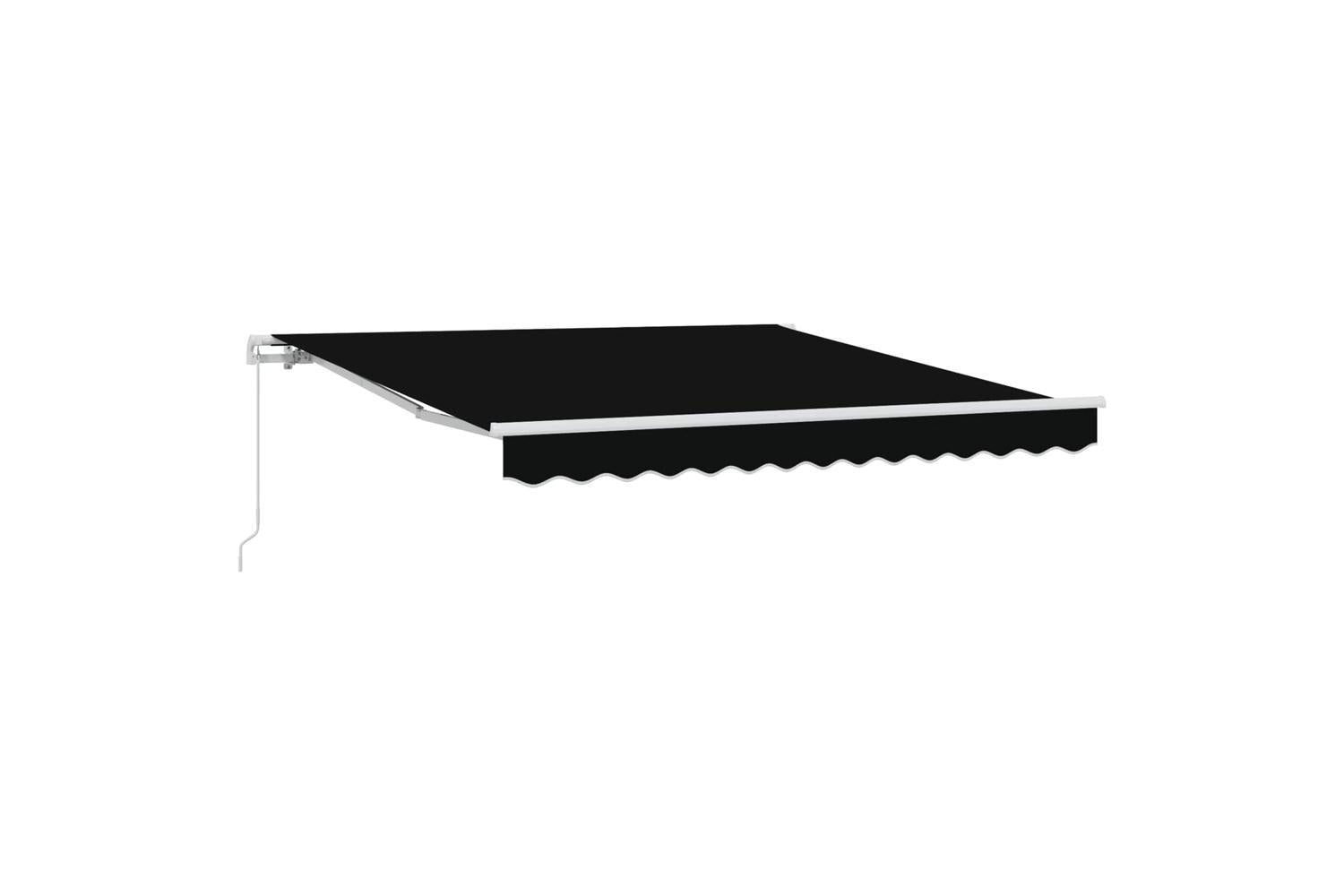 Vidaxl Awning Retractable Black 3 X 25 M Polyester And Metal-2
