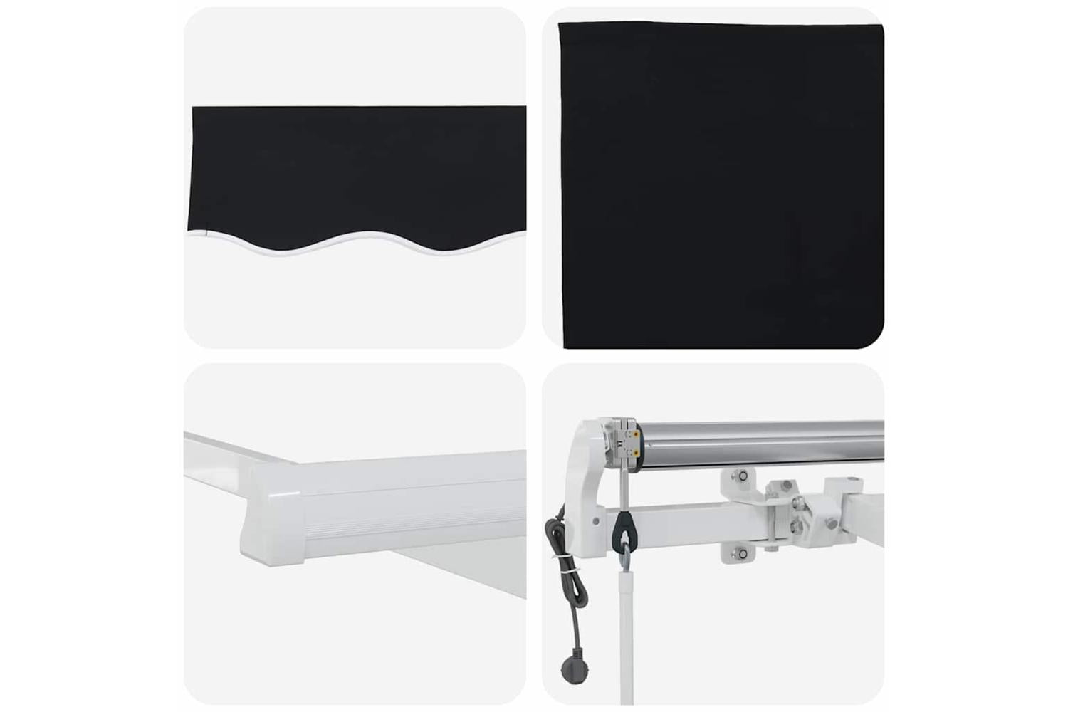 Vidaxl Retractable Awning 300 X 250 Cm Black-8