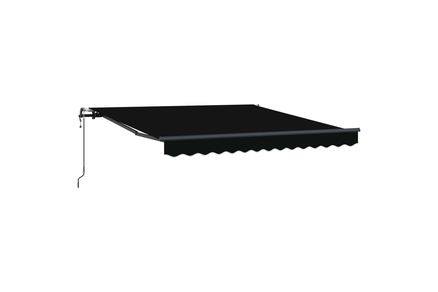Vidaxl Retractable Awning Black 300 X 250 Cm Fabric