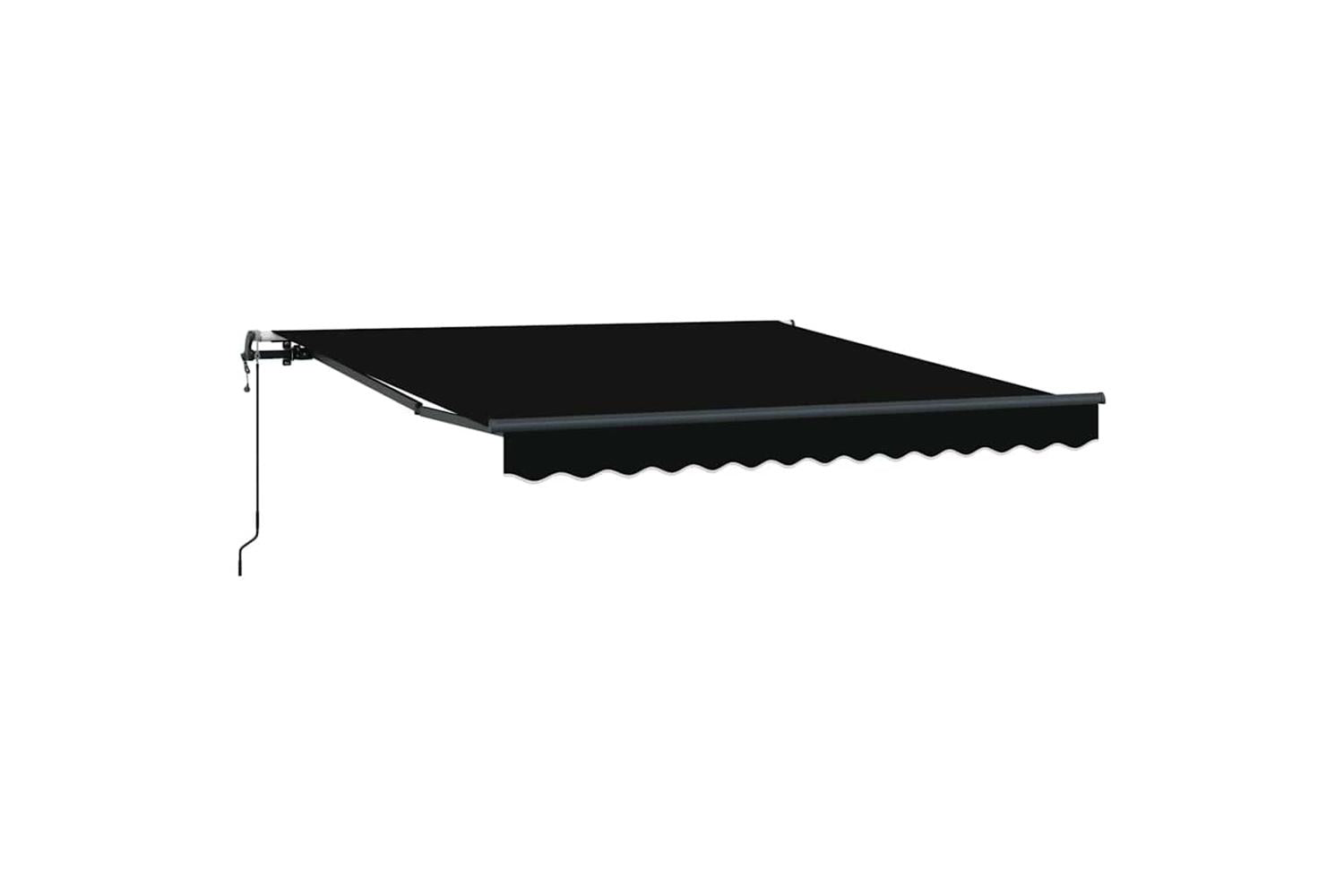 Vidaxl Retractable Awning Black 300 X 250 Cm Fabric-5
