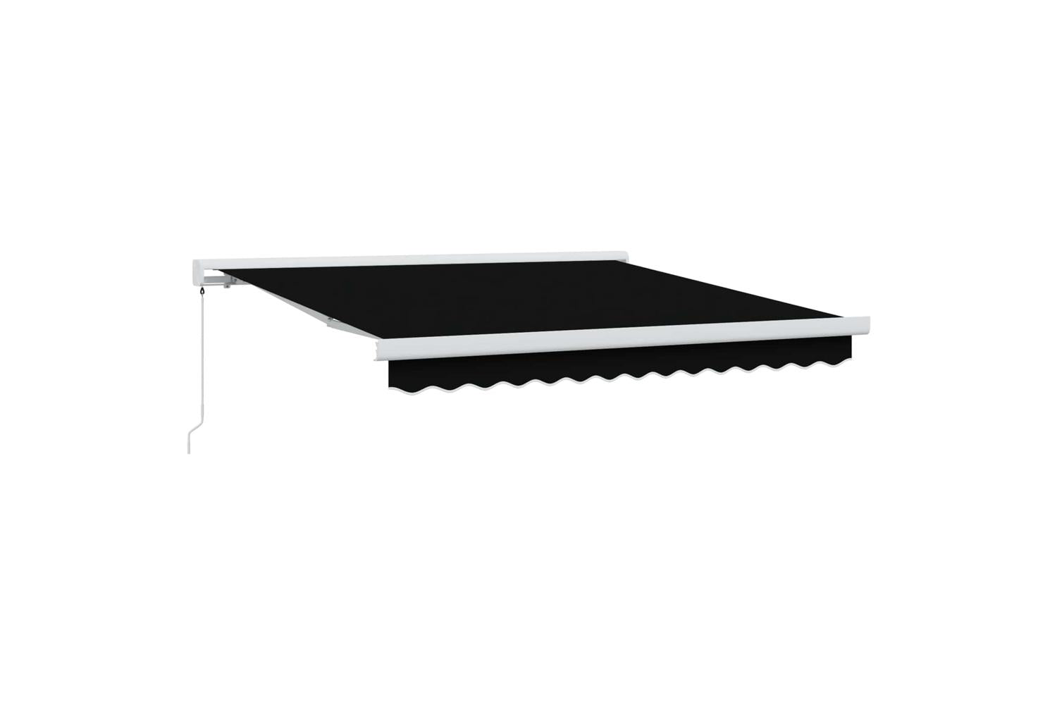 Vidaxl Retractable Awning Black 300 X 250 Cm Fabric And Metal