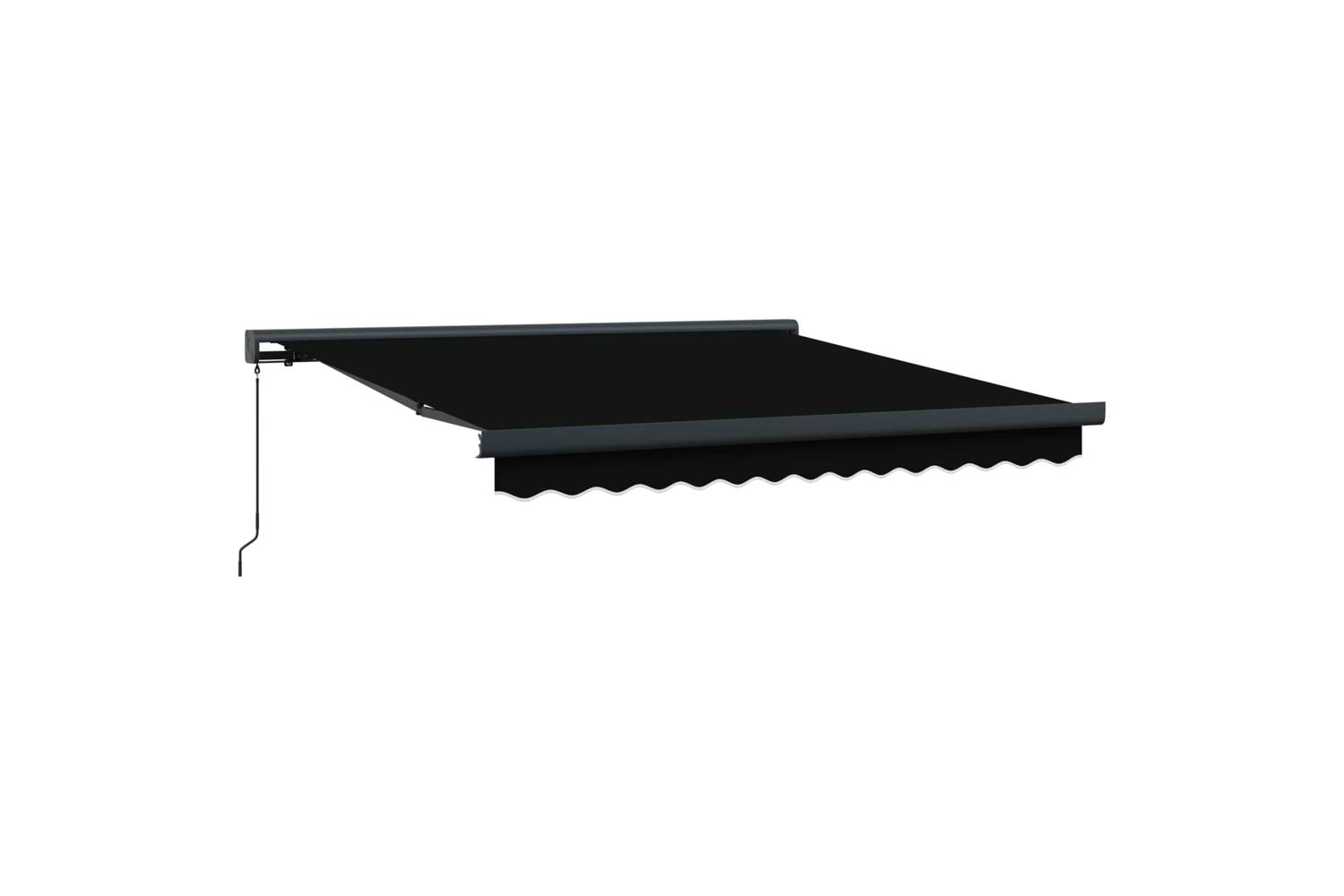 Vidaxl Retractable Awning Black 300 X 250 Cm Fabric And Metal-2