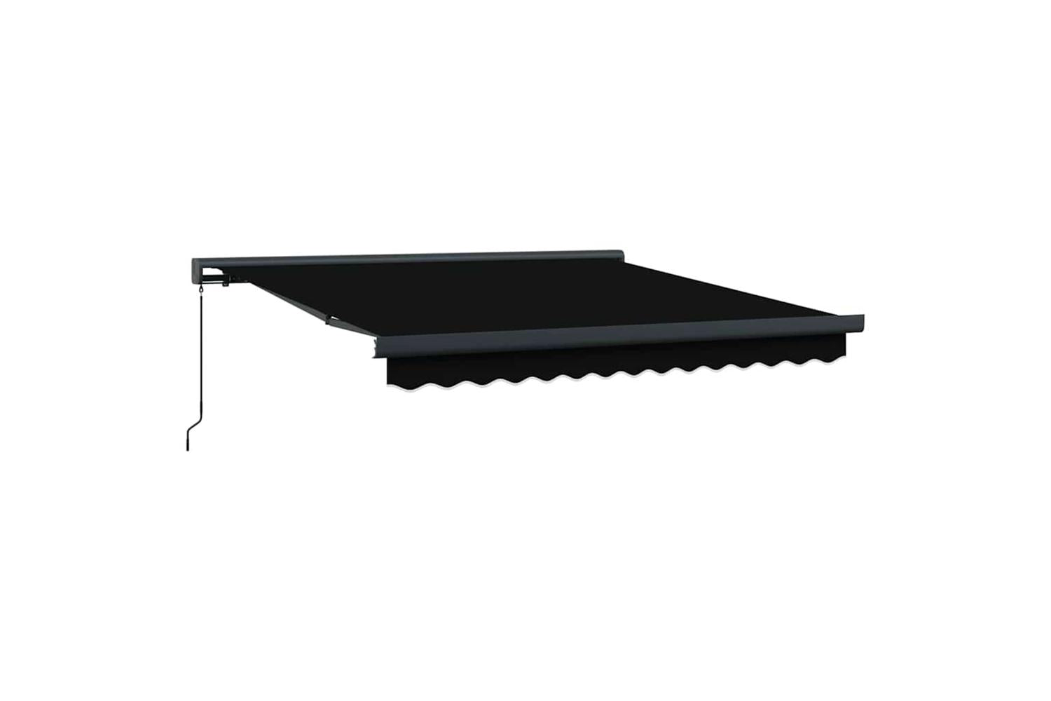 Vidaxl Retractable Awning Black 300 X 250 Cm Fabric And Metal-4