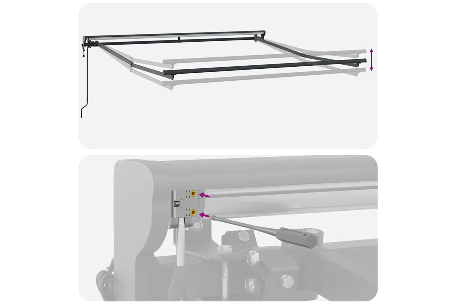 Vidaxl Retractable Awning Black 300x250 Cm Fabric-10