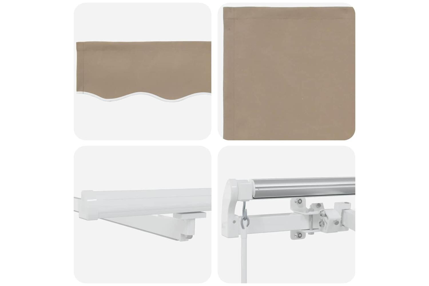 Vidaxl Retractable Awning With Manual Beige 300 X 250 Cm Fabric-10