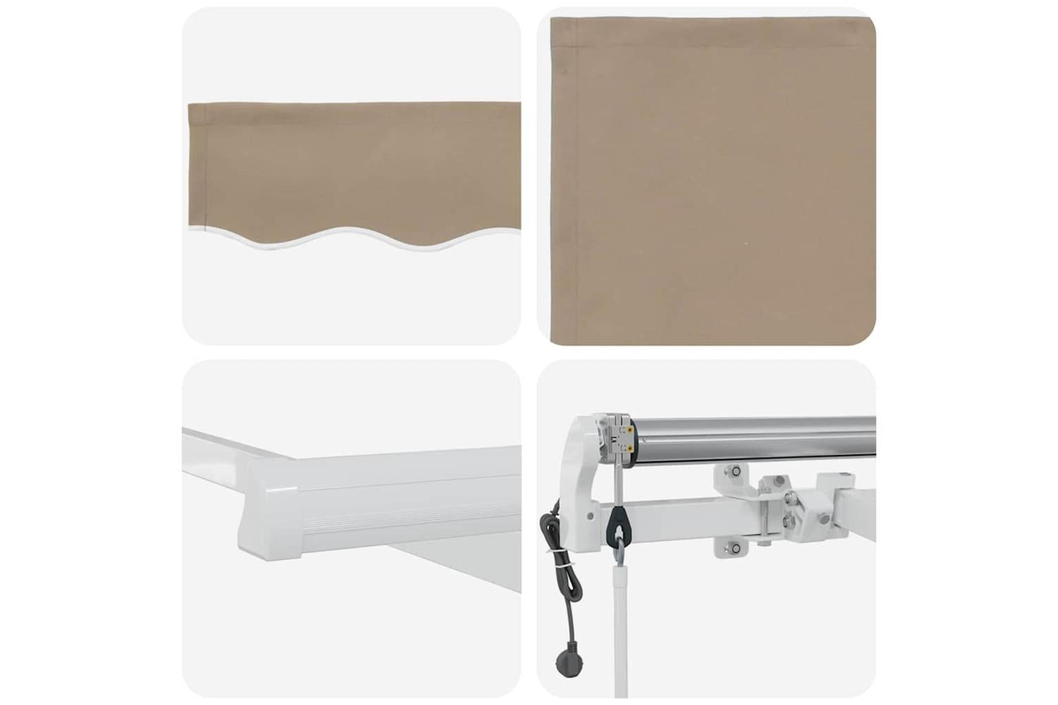 Vidaxl Retractable Awning 300 X 250 Cm Beige-8
