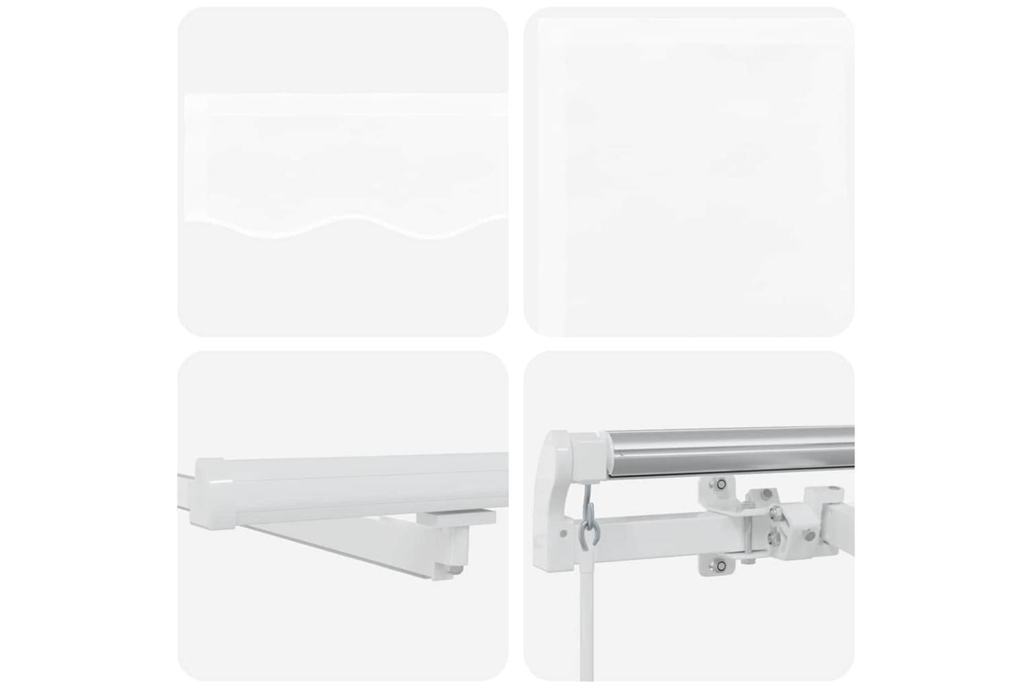 Vidaxl Retractable Awning With Manual White 300 X 250 Cm Fabric-10